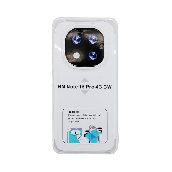Capa de Silicone com Cantos Dura para Xiaomi Redmi Note 15 Pro 4G Transparente